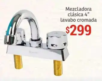 Soriana Híper Mezcladora clásica 4" lavabo cromada oferta