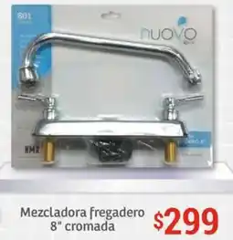 Soriana Híper Mezcladora fregadero 8" cromada oferta