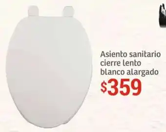 Soriana Híper Asiento sanitario cierre lento blanco alargado oferta