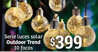 Soriana Híper Serie luces solar outdoor trend 10 focos oferta