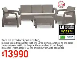 Soriana Híper Sala de exterior 5 puestos MQ oferta