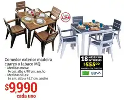 Soriana Híper Comedor exterior madeira cuarzo o tabaco MQ oferta