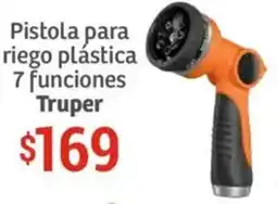 Soriana Híper Truper pistola para riego plástica 7 funciones oferta