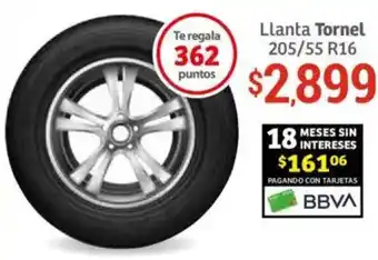 Soriana Híper Tornel Llanta 205/55 R16 oferta