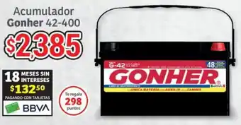 Soriana Híper Gonher acumulador 42-400 oferta