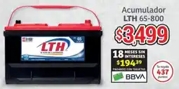 Soriana Híper LTH acumulador 65-800 oferta