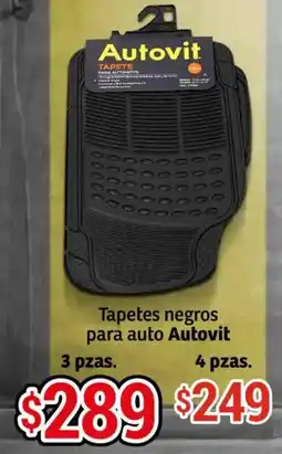 Soriana Híper Autovit tapetes negros para auto oferta