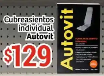 Soriana Híper Autovit cubreasientos individual oferta