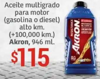 Soriana Híper Akron aceite multigrado para motor oferta