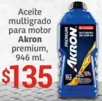 Soriana Híper Akron aceite multigrado para motor premium oferta