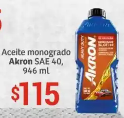 Soriana Híper Akron aceite monogrado SAE 40 oferta