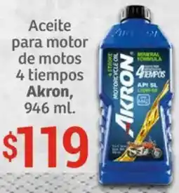 Soriana Híper Akron aceite para motor de motos 4 tiempos oferta