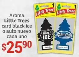 Soriana Híper Little trees aroma card black ice o auto nuevo cada uno oferta