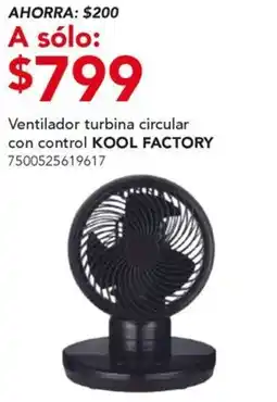 City Club Kool Factory Ventilador turbina circular oferta