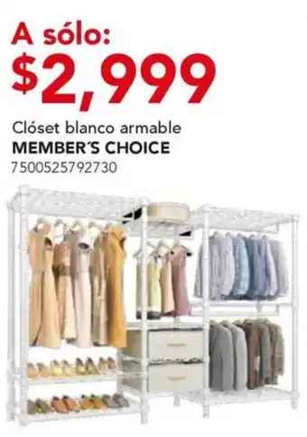 City Club Member´s Choice closet blanco oferta