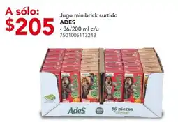 City Club Ades Jugo minibrick surtido oferta