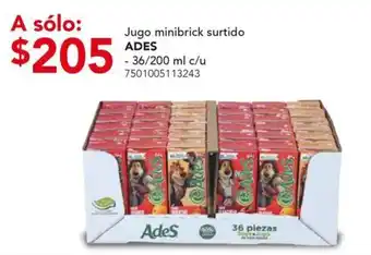 City Club Ades Jugo minibrick surtido oferta