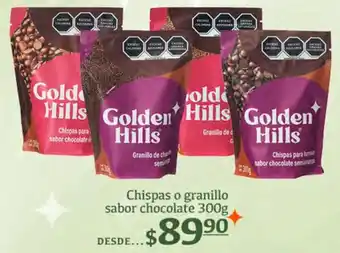 Fresko Golden hills chispas para sabor chocolate semitage oferta