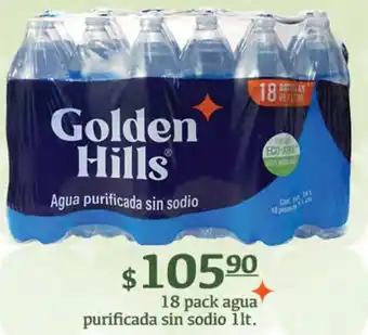 Fresko Golden hills 18 pack agua purificada sin sodio oferta