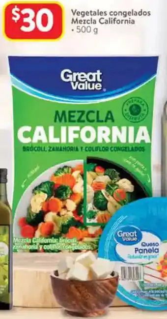 Walmart Great value vegetales congelados mezcla california oferta