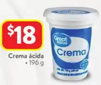 Walmart Great value crema ácida oferta