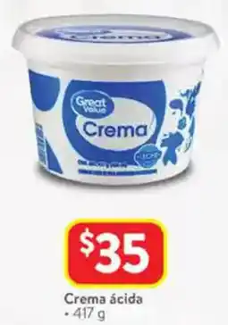 Walmart Great value crema ácida oferta