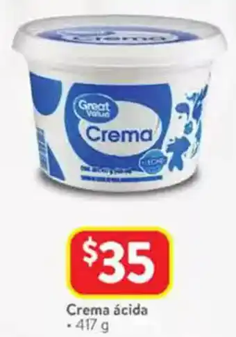 Walmart Great value crema ácida oferta