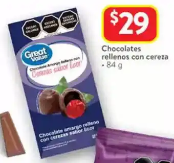 Walmart Great value chocolates rellenos con cereza oferta