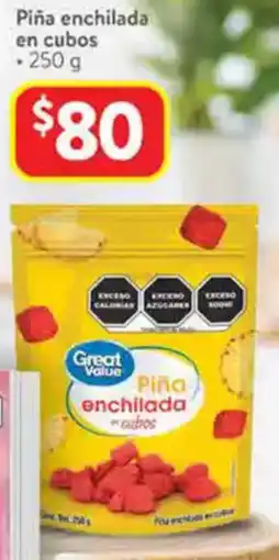 Walmart Great value piña enchilada en cubos oferta