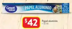 Walmart Great value papel aluminio oferta