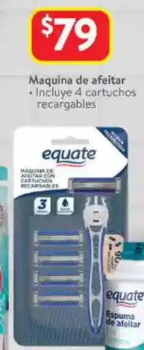 Walmart Equate maquina de afeitar oferta