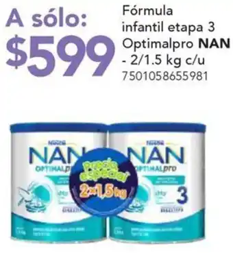 City Club Nan fórmula infantil etapa 3 optimalpro oferta