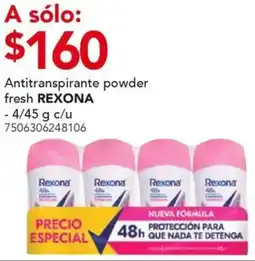 City Club Rexona antitranspirante powder fresh oferta