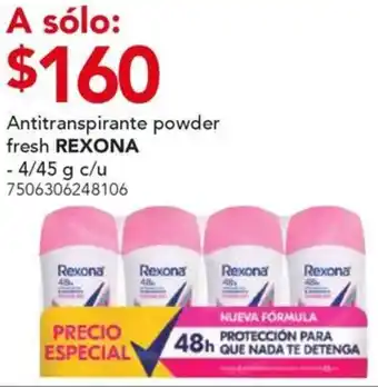 City Club Rexona antitranspirante powder fresh oferta