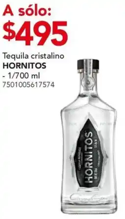 City Club Hornitos tequila cristalino oferta