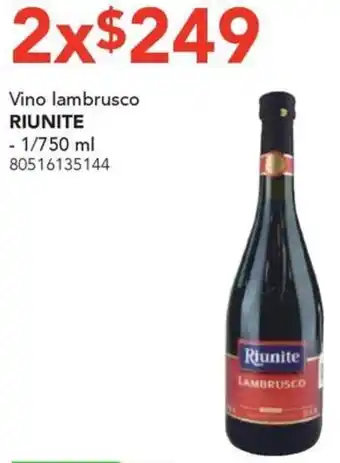 City Club Riunite vino lambrusco oferta