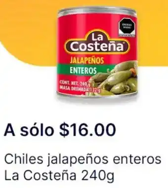 OXXO La costeña chiles jalapeños enteros oferta