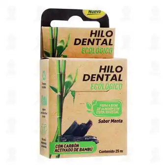 Farmacias Guadalajara Hilo Dental Novacare Ecológico Sabor Menta con Carbón Activado de Bambú, 25 m oferta