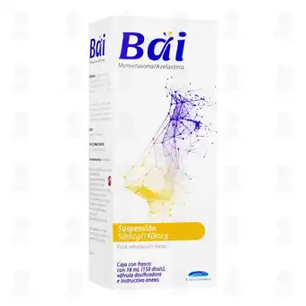 Farmacias Guadalajara Bai Suspensión para Inhalación Nasal 50mcg/140mcg, 18 ml 150 Dosis oferta