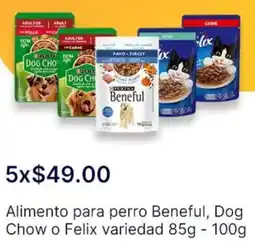 OXXO Alimento para perro beneful, dog chow o felix variedad oferta