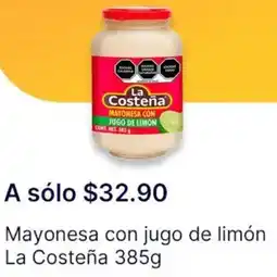 OXXO La costeña mayonesa con jugo de limón oferta