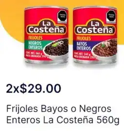 OXXO La costeña frijoles bayos oferta