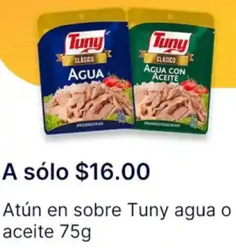 OXXO Atún en sobre tuny agua o aceite oferta