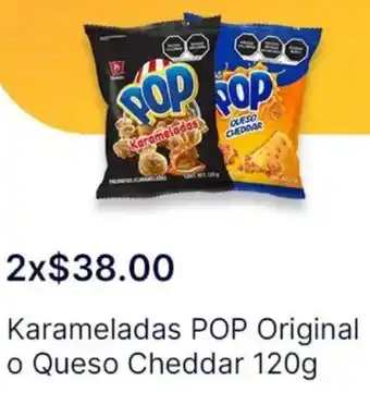 OXXO Karameladas pop original o queso cheddar oferta