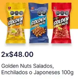 OXXO Golden nuts salados, enchilados o japoneses oferta