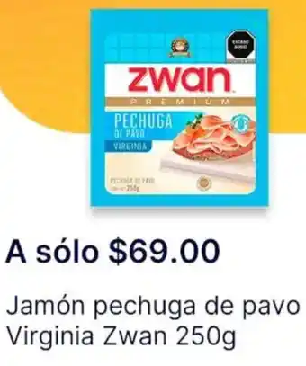 OXXO Zwan jamón pechuga de pavo virginia oferta