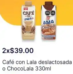 OXXO Café con lala deslactosada o chocolala oferta