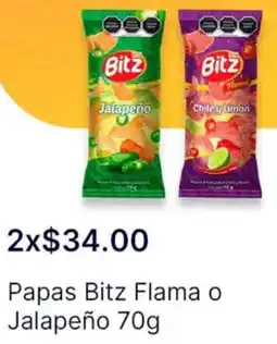 OXXO Bitz papas flama o jalapeño oferta