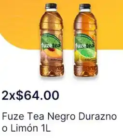 OXXO Fuze tea negro durazno o limón oferta