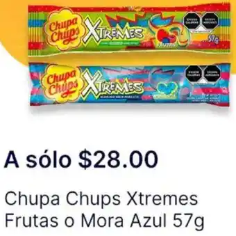 OXXO Chupa chups xtremes frutas o mora azul oferta